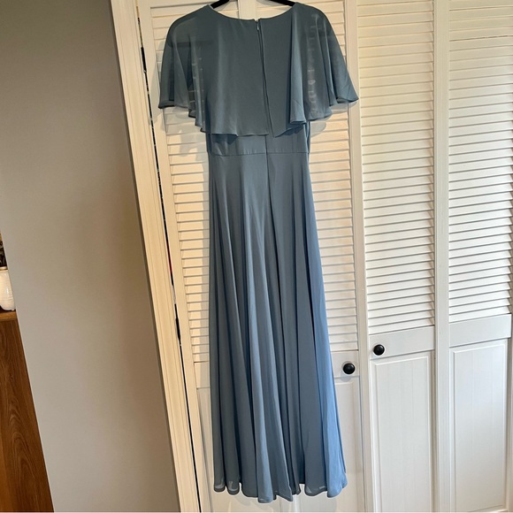 Lulus Kadence Slate Blue Chiffon Maxi Dress - Picture 2 of 16